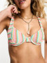 Billabong Island Glow Emma underwire bikini top in multi stripe