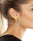 ფოტო #2 პროდუქტის Faux Stone Lemon Linear Earrings