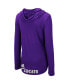 Фото #3 товара Women's Purple Kansas State Wildcats My Lover Lightweight Hooded Long Sleeve T-shirt