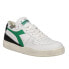 Фото #2 товара Diadora Mi Basket Row Cut Lace Up Mens White Sneakers Casual Shoes 176282-C8712