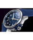 ფოტო #4 პროდუქტის Drive From Citizen Eco-Drive Men's Blue Polyurethane Strap Watch 45mm