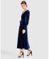 Women Current Mood Velvet Wrap Dress