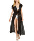 Фото #1 товара Calvin Klein St. Tropez Solid Tie-Front Maxi Dress Cover-Up Black Size Large