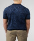 Men's Swirl Jacquard Button Through Polo Shirt