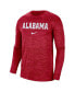 Men's Crimson Alabama Crimson Tide Team Velocity Performance Long Sleeve T-shirt