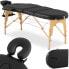Фото #1 товара Stół łóżko do masażu przenośne składane z drewnianym stelażem Colmar Black do 227 kg czarne