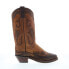 Sage 4561 Womens Brown Leather Slip On Cowboy Western Boots