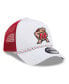 Men's White/Red Maryland Terrapins Court Sport Foam A-Frame 9FORTY Adjustable Trucker Hat Красно-белый - фото #2