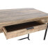 Desk DKD Home Decor Black Natural Metal Mango wood 150 x 60 x 85 cm