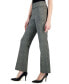 Фото #3 товара Women's Metallic Herringbone Pull-On Bootcut Pants