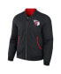 Фото #2 товара Men's Darius Rucker Collection by Black, Red Cleveland Guardians Reversible Full-Zip Bomber Jacket