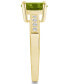 ფოტო #3 პროდუქტის Peridot and Diamond Ring (1-1/3 ct.t.w and 1/8 ct.t.w) 14K Yellow Gold