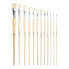 MILAN Polybag 4 Flat Chungking Bristle Paintbrushes For Oil Painting Series 522 Nº 12