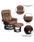 Фото #21 товара Multi-Position Recliner Chair & Curved Ottoman With Swivel Wood Base