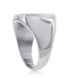 Stainless Steel Brushed Square Ring