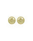 ფოტო #1 პროდუქტის Saint Christopher Medallion Coin Stud Earrings Gold