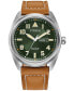 ფოტო #1 პროდუქტის Eco-Drive Men's Garrison Brown Leather Strap Watch, 42mm