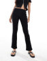 Vero Moda textured jersey flare trouser co-ord in black