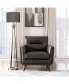 Фото #10 товара Ava 84" Mid-Century Modern Leather Sofa