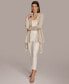 ფოტო #5 პროდუქტის Women's Drape-Front Metallic Cardigan