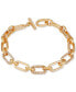Gold-Tone Crystal Link Toggle Bracelet
