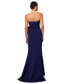 Women's Faux-Wrap Strapless Gown