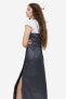 Lace-trimmed Satin Slip Dress