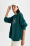 Oversize Fit Bisiklet Yaka Kalın Sweatshirt B1980ax23au