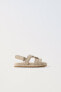 Фото #1 товара Кожаные сандалии с окантовкой ZARA