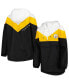 Women's White, Gold Pittsburgh Steelers Staci Half-Zip Hoodie Windbreaker Jacket