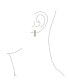 ფოტო #2 პროდუქტის Bridal Micro Pave CZ Inside Out Wide Rectangle Square Huggie Hoop Earrings For Women Wedding Prom Formal Party Yellow Gold Plated Hinge Style