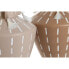 Vase Home ESPRIT Brown Light brown Ceramic Colonial Fringe 15,5 x 15,5 x 17,1 cm (2 Units)