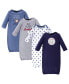 ფოტო #1 პროდუქტის Baby Girl Cotton Gowns, 4-Pack