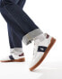 Polo Ralph Lauren Heritage Aera trainer with gumsole in white and navy