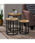 Modern Industrial 3-Piece End Table Set