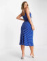 Trendyol cami midi dress in cobalt spot