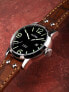 Фото #4 товара Мужские наручные часы с коричневым кожаным ремешком TW Steel MS16 Maverick Automatic 48mm 10 ATM