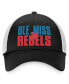 Фото #3 товара Men's Black, White Ole Miss Rebels Stockpile Trucker Snapback Hat