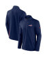 Фото #1 товара Men's Heather Navy Washington Capitals Authentic Pro Rink Quarter-zip Jacket