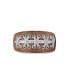 Sterling Silver Touchdown American Football Design Brown Rhodium Plated Band Men Ring