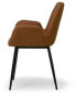 Фото #4 товара Set of 2 Alrik Arm Chair with Zigzag Stitching and Steel Legs