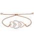 ფოტო #1 პროდუქტის Diamond Multi-Heart Bolo Bracelet (1/10 ct. t.w.) in 14k Rose Gold, Created for Macy's