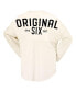 ფოტო #2 პროდუქტის Women's Cream Montreal Canadiens Original Six Lace-Up Spirit Jersey Long Sleeve T-shirt