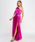 Фото #1 товара Juniors' One-Shoulder Flyaway Gown, Created for Macy's