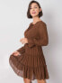 Фото #6 товара Женское платье с вырезом на завязках бордовый цвет Factory Price