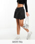 Фото #2 товара ASOS DESIGN Tall pleated mini skirt in washed black