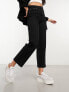 ASOS DESIGN cropped straight leg in black