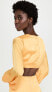 Andrea Iyamah Women's Behati Cropped Top, Yellow, Size Large