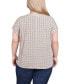 Plus Size Extended Sleeve Top with Grommets