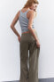 Фото #3 товара Linen-blend Straight Pants